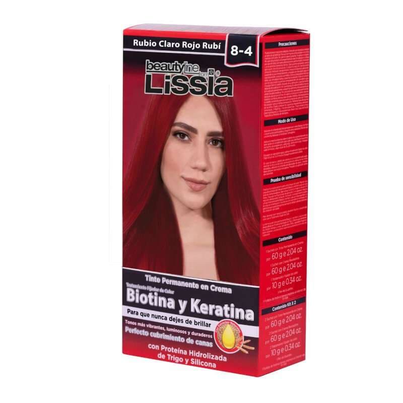 LISSIA Tinte En Crema Rubio Claro Rojo Rubí 8-4 - imagen 2