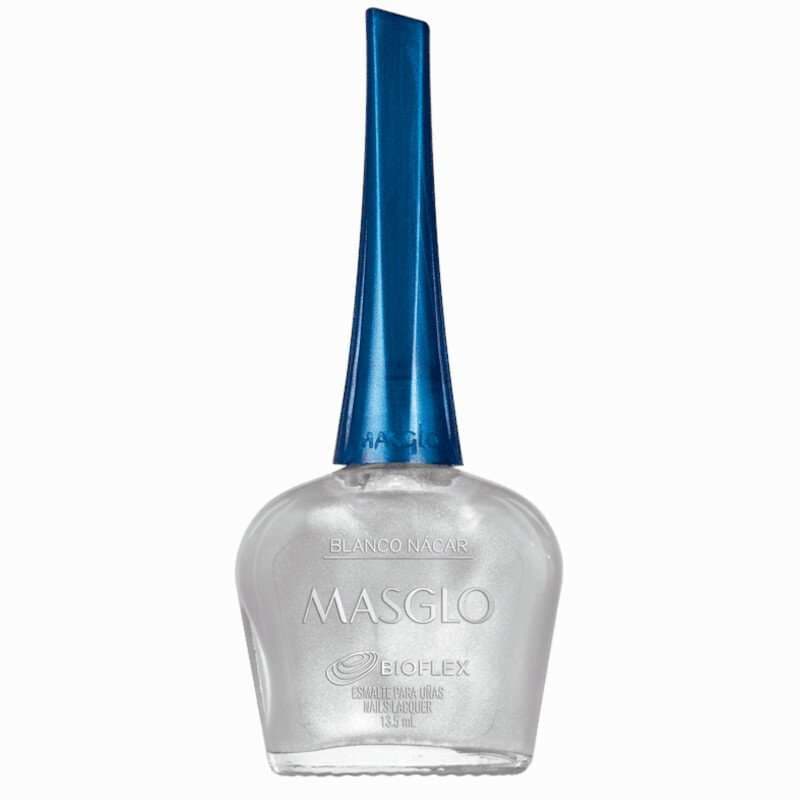 MASGLO Blanco Nacar Dorado Esmalte Tradicional Perlado Gama Blanco 13,5ml