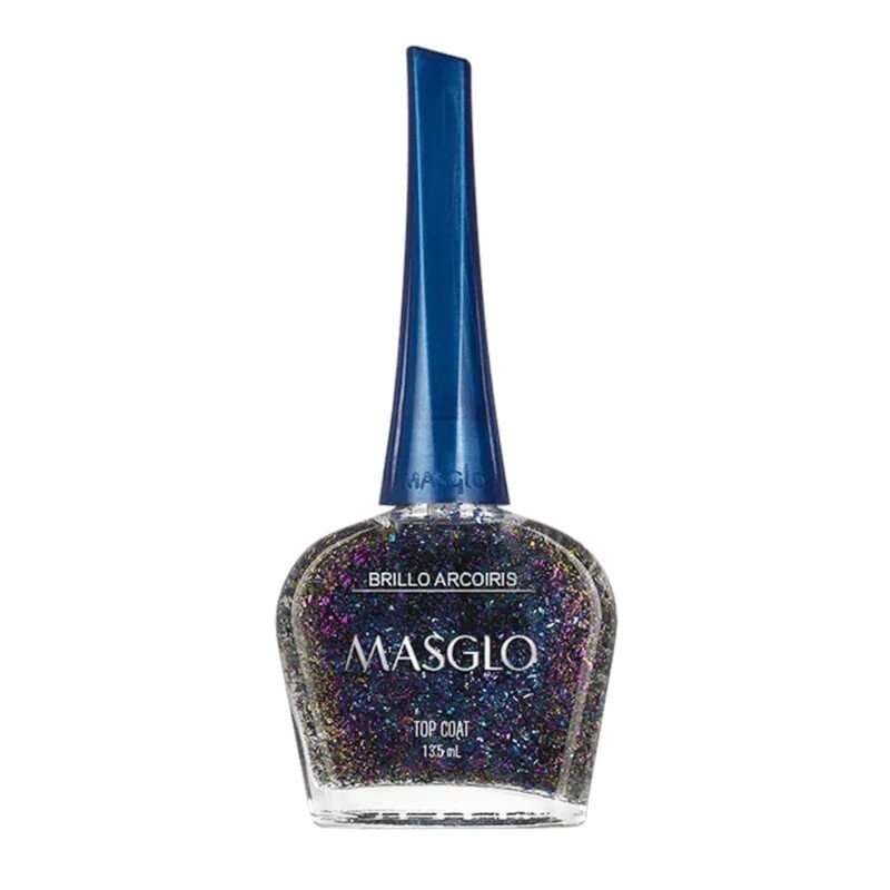 MASGLO Brillo Tradicional Con Particulas Arcoiris 13,5ml