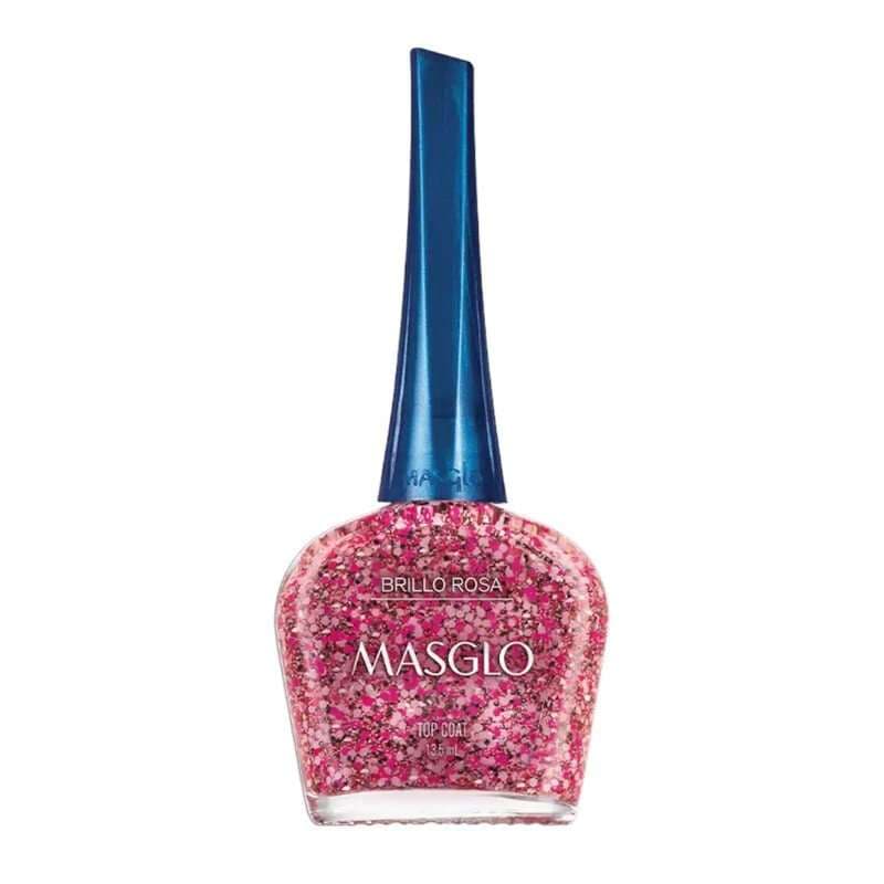 MASGLO Brillo Tradicional Con Particulas Rosa 13,5ml