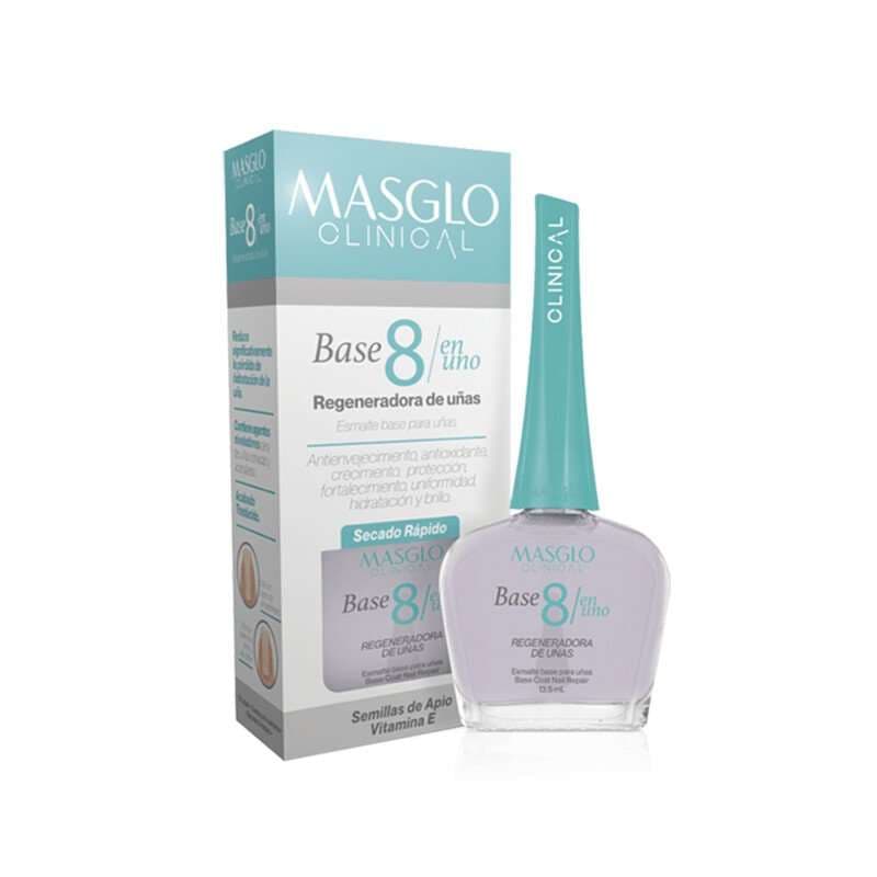 MASGLO Base Clinical Fortalecedora 8 En 1 13,5ml