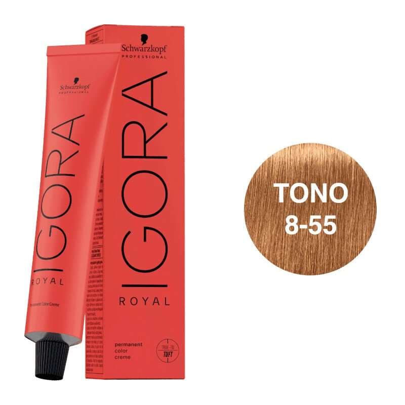 SCHWARZKOPF Igora Royal Tono 8-55 Rubio Claro Dorado Intenso 60mL