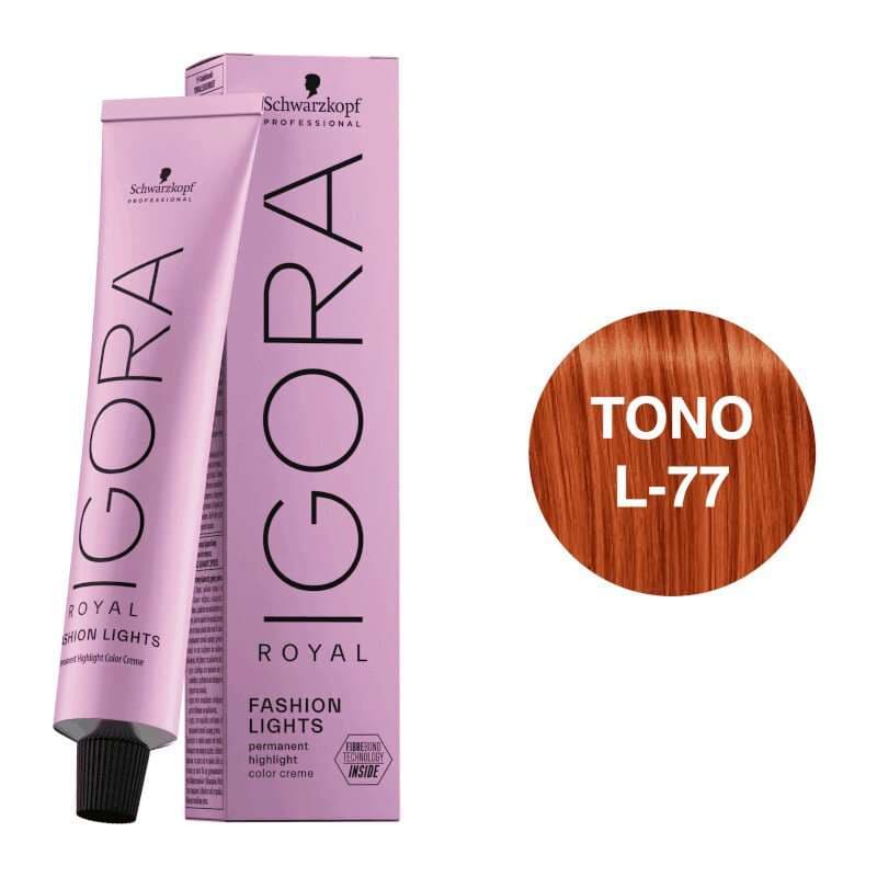 Igora Royal Fashion Lights Tono L-77 Cobrizo Intenso 60ml