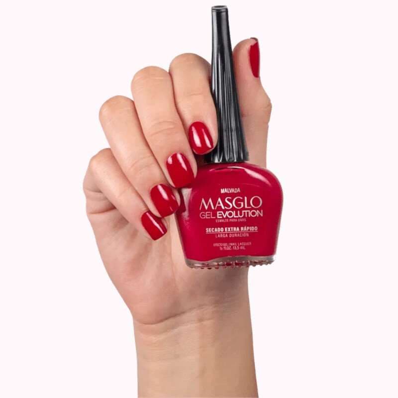 MASGLO Malvada Esmalte Tradicional Cremoso Gama Rojo 13,5ml