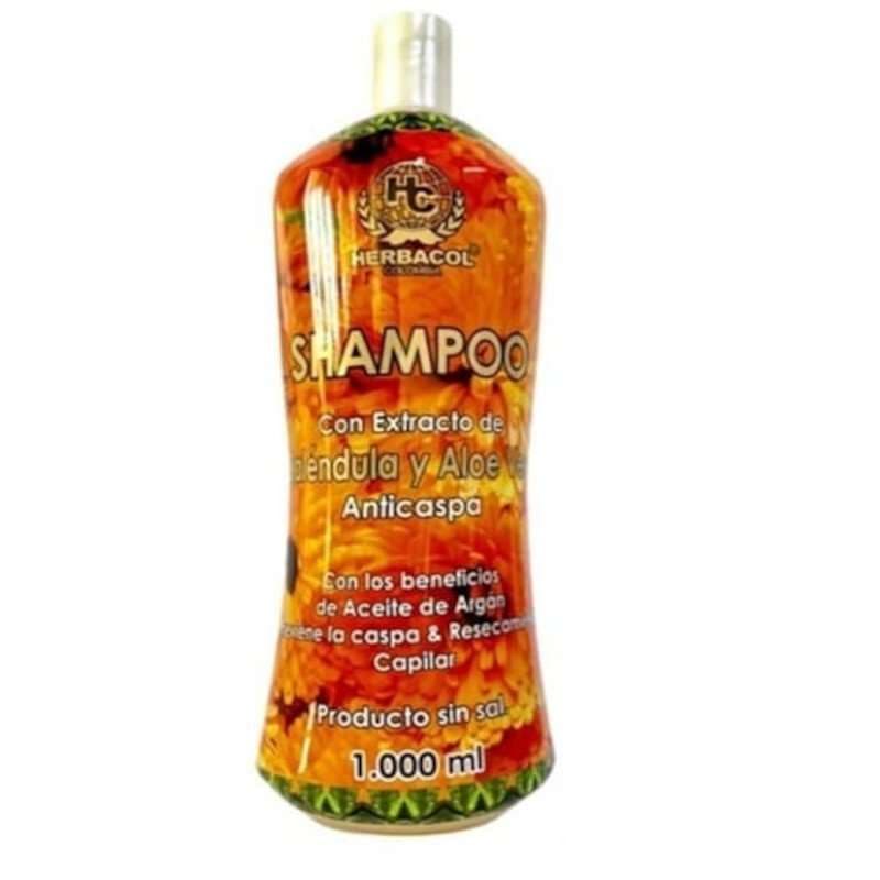 HERBACOL Shampoo Regenerador y Anticaspa de Calendula y Aloe Vera 1000ml