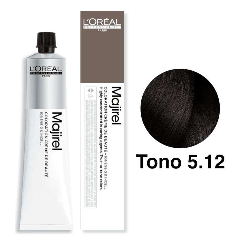 L'Oréal Professionnel Tinte Majirel Tono 5.12 Castaño Claro Ceniza Irisado 50mL