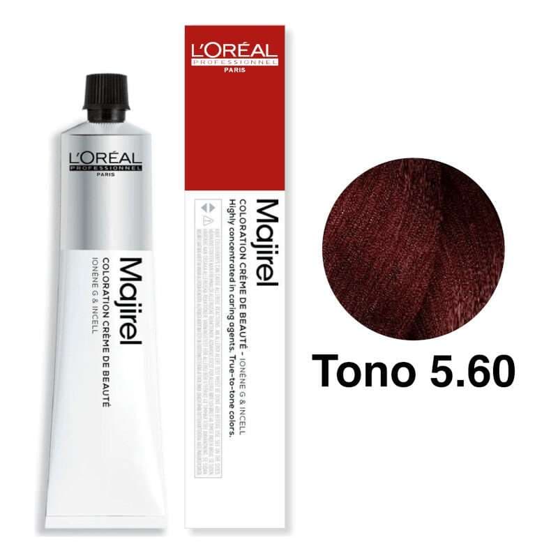 L'Oréal Professionnel Tinte Majirel Tono 5.60 Castaño Claro Rojizo Intenso 50mL
