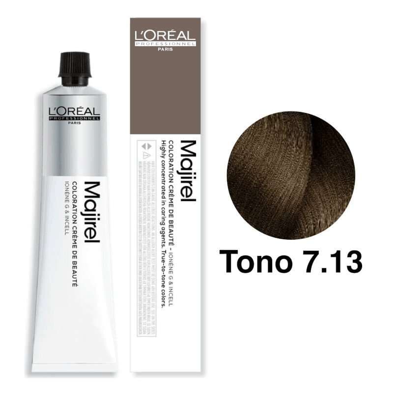 LOREAL Tinte Majirel Tono 7.13 Rubio Ceniza Dorado 50mL