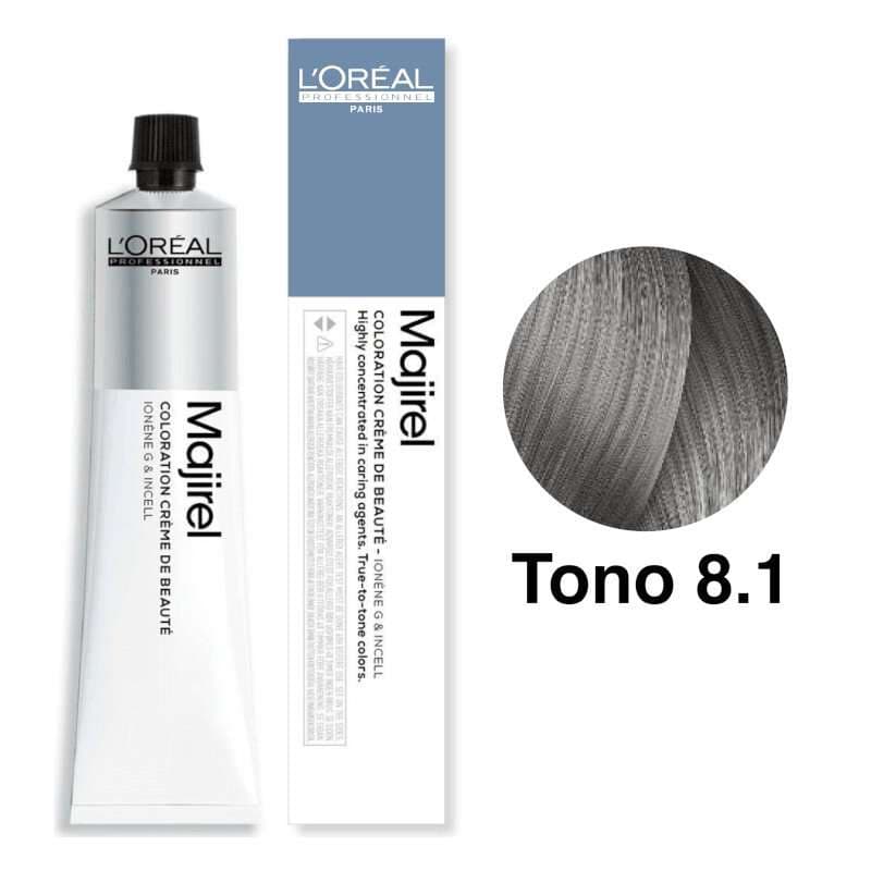 LOREAL Tinte Majirel Tono 8.1 Rubio Claro Ceniza 50mL