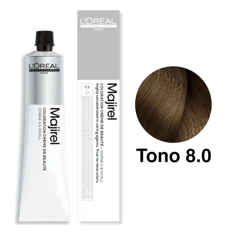 L'Oréal Professionnel Tinte Majirel Tono 8.0 Rubio Claro Profundo 50mL