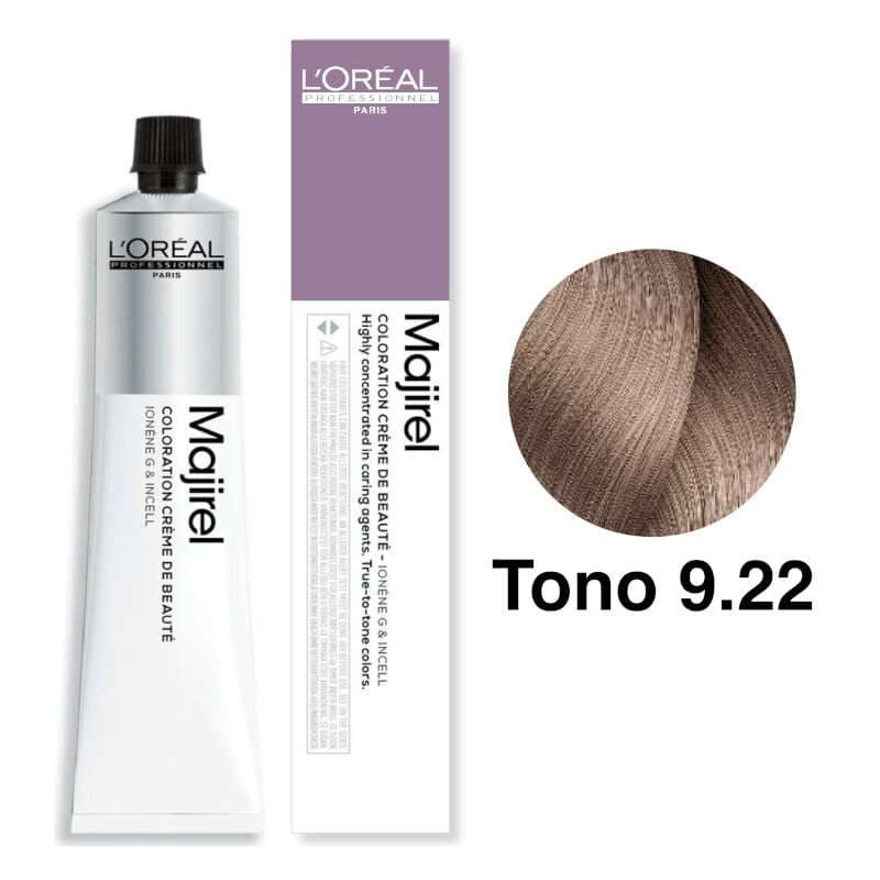 L'Oréal Professionnel Tinte Majirel Tono 9.22 Rubio Muy Claro Irisado Profundo 50mL