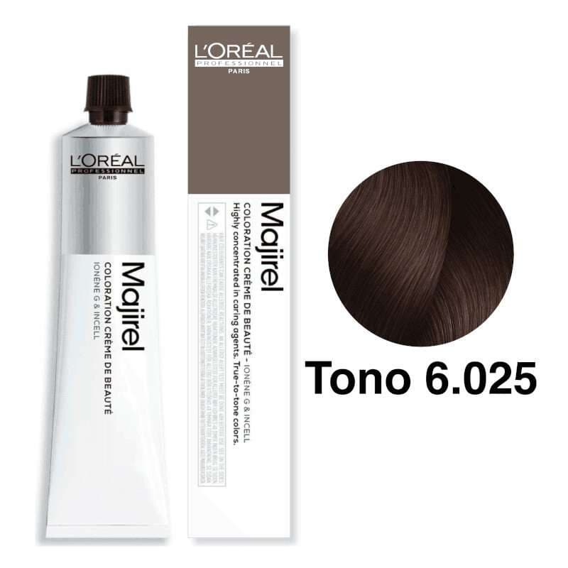L'Oréal Professionnel Tintes Majirel Tono 6.025 Rubio Oscuro Caoba Irisado 50mL