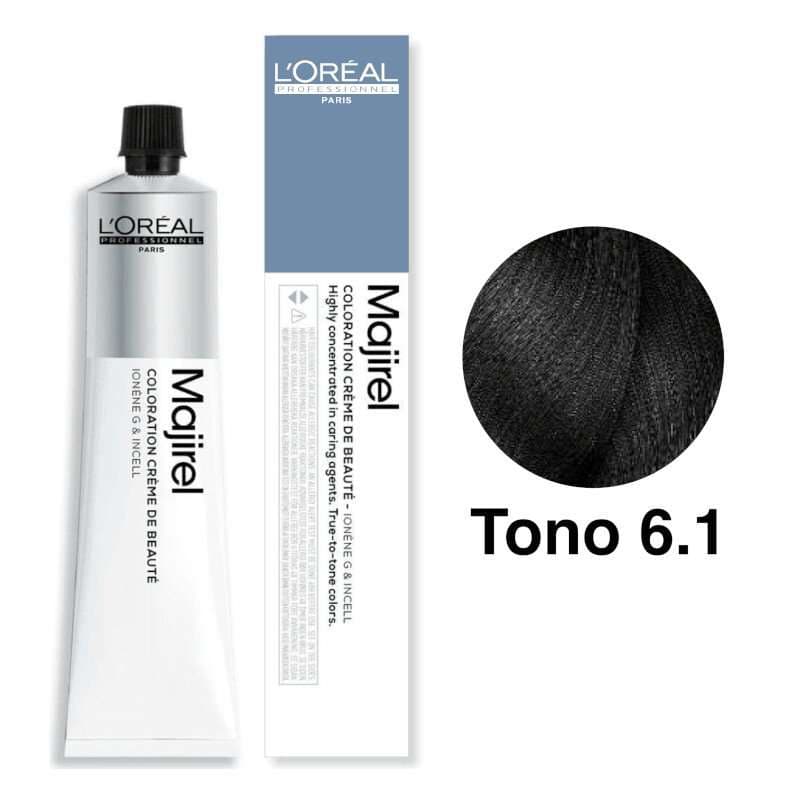 L'Oréal Professionnel Tinte Majirel Tono 6.1 Rubio Oscuro Ceniza 50mL