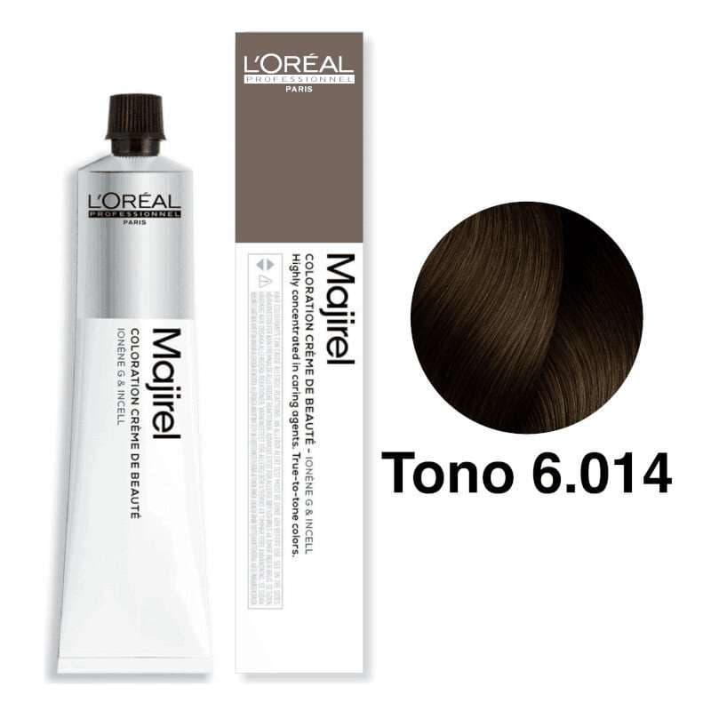 L'Oréal Professionnel Tintes Majirel Tono 6.014 Rubio Oscuro Cenizo Cobrizo 50mL