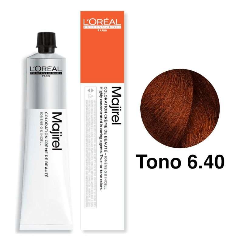 L'Oréal Professionnel Tinte Majirel Tono 6.40 Rubio Oscuro Cobrizo Intenso 50mL