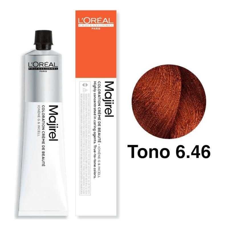 L'Oréal Professionnel Tinte Majirel Tono 6.46 Rubio Oscuro Cobrizo Rojizo 50mL