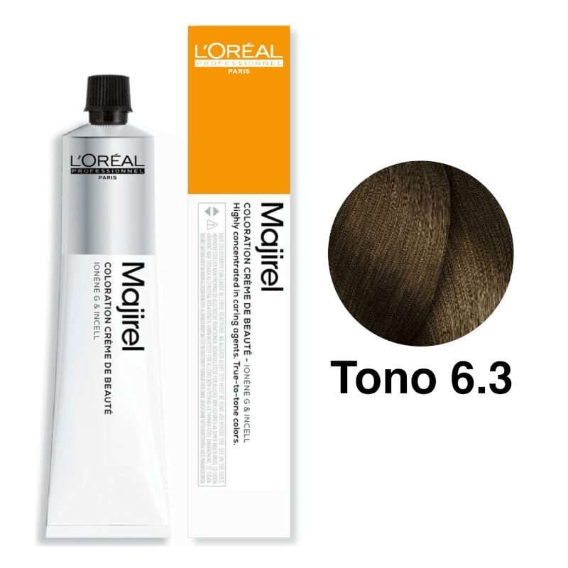 L'Oréal Professionnel Tinte Majirel Tono 6.3 Rubio Oscuro Dorado 50mL