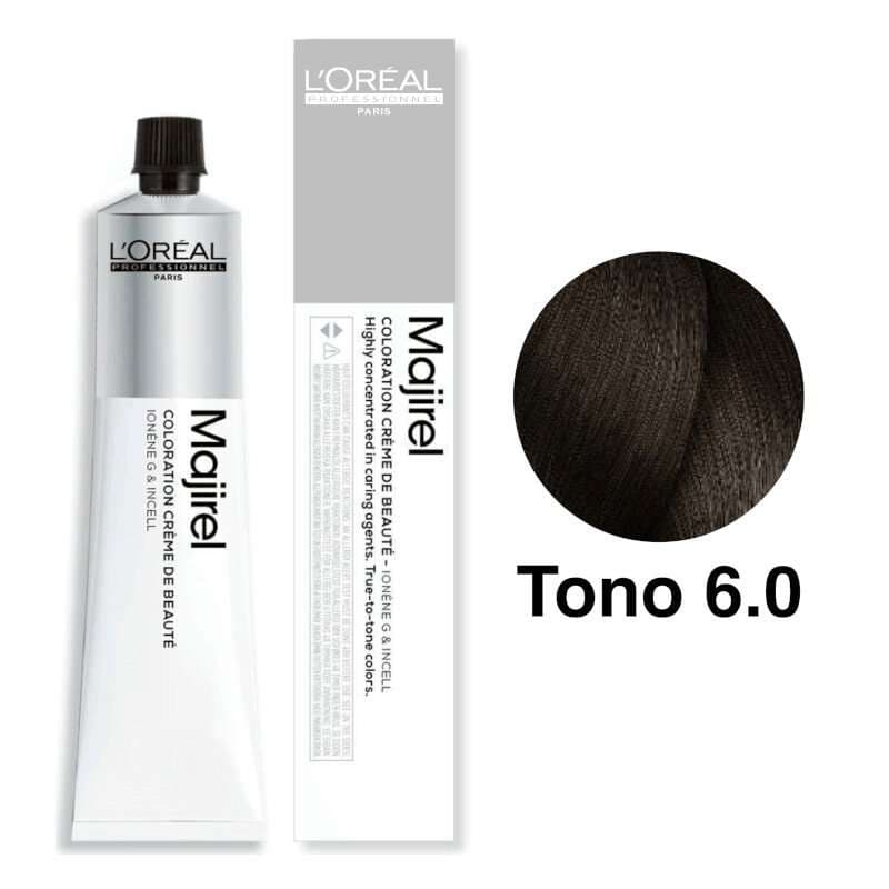 LOREAL Tinte Majirel Tono 6.0 Rubio Oscuro Profundo 50mL