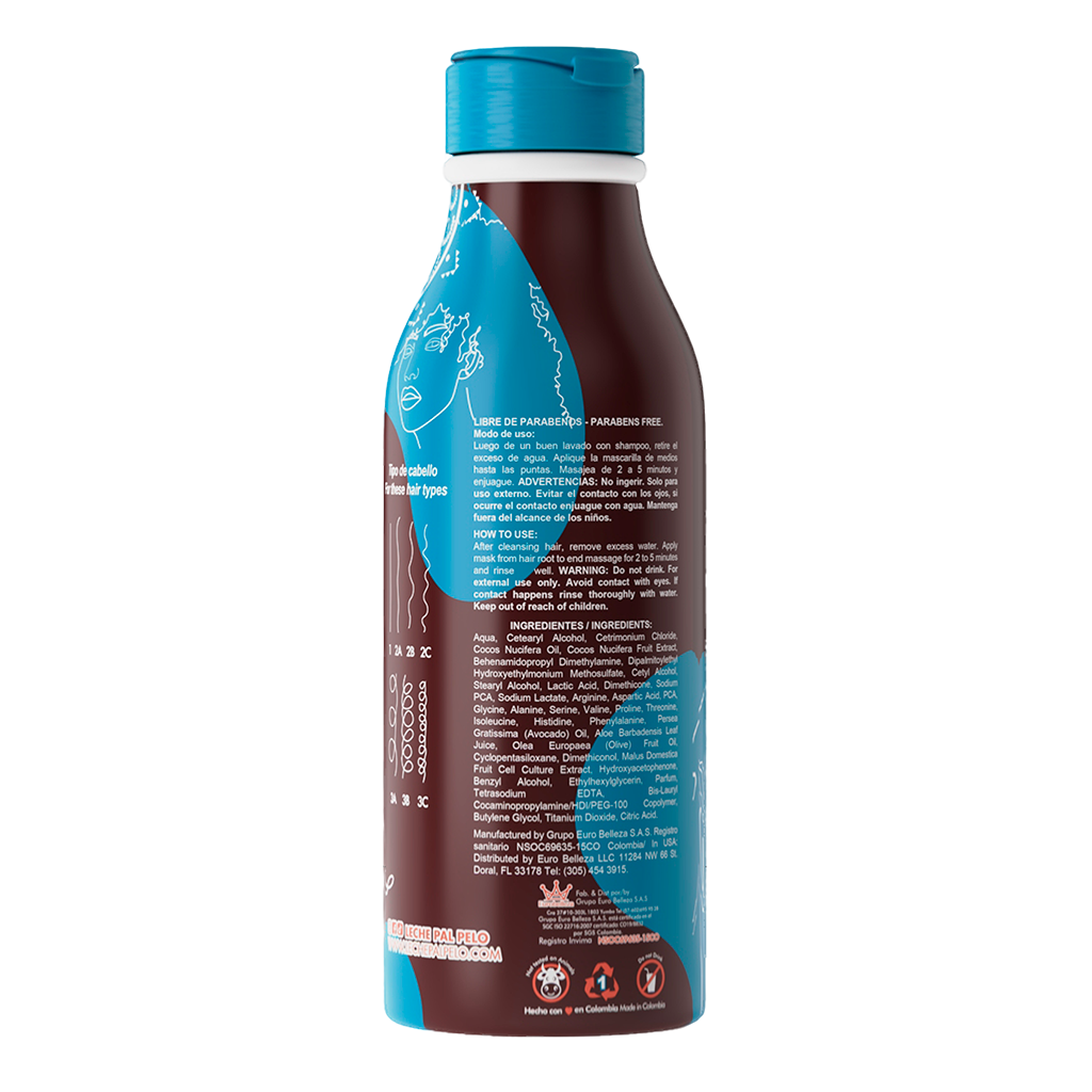 Leche Pal Pelo Mascarilla Rizos y Afro 440ml - imagen 4