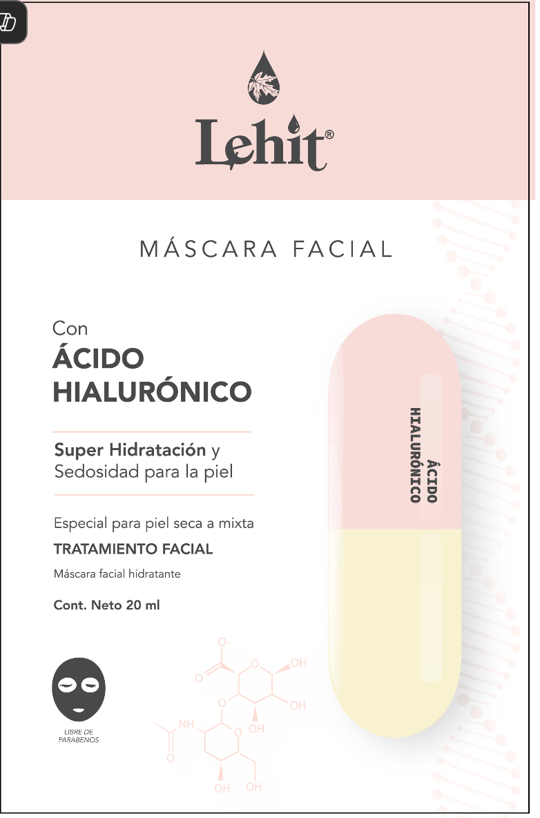 LEHIT Máscara Facial con Ácido Hialurónico - para Piel Seca a Mixta disponible en Bogotá - LEHIT imagen 1