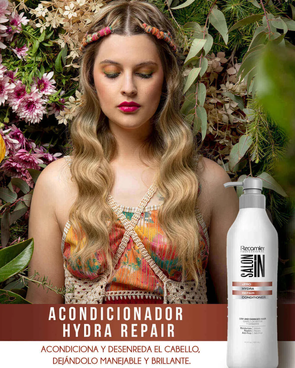 RECAMIER Salon In Acondicionador Hydra Repair 1000ml - imagen 3