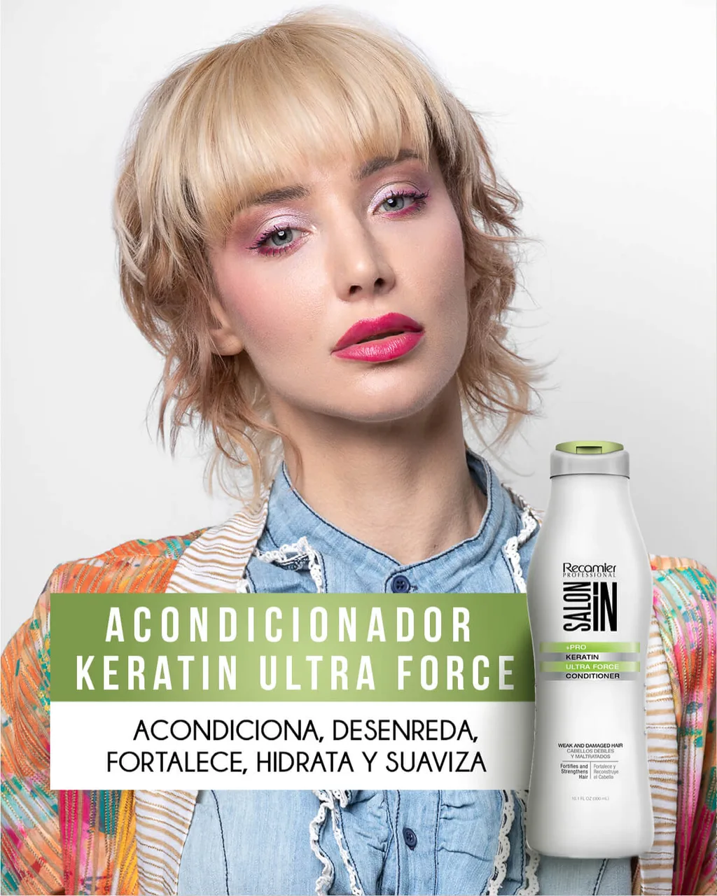 RECAMIER Salon In Acondicionador Keratin Ultra Force 300ml - imagen 3
