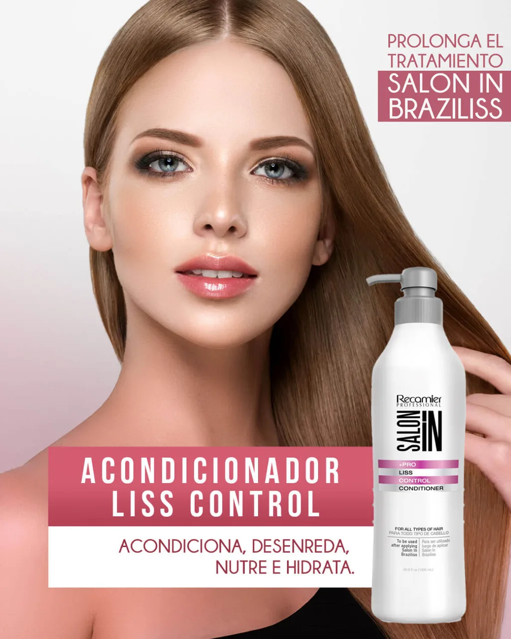RECAMIER Salon In Acondicionador Liss Control 1000ml - imagen 3