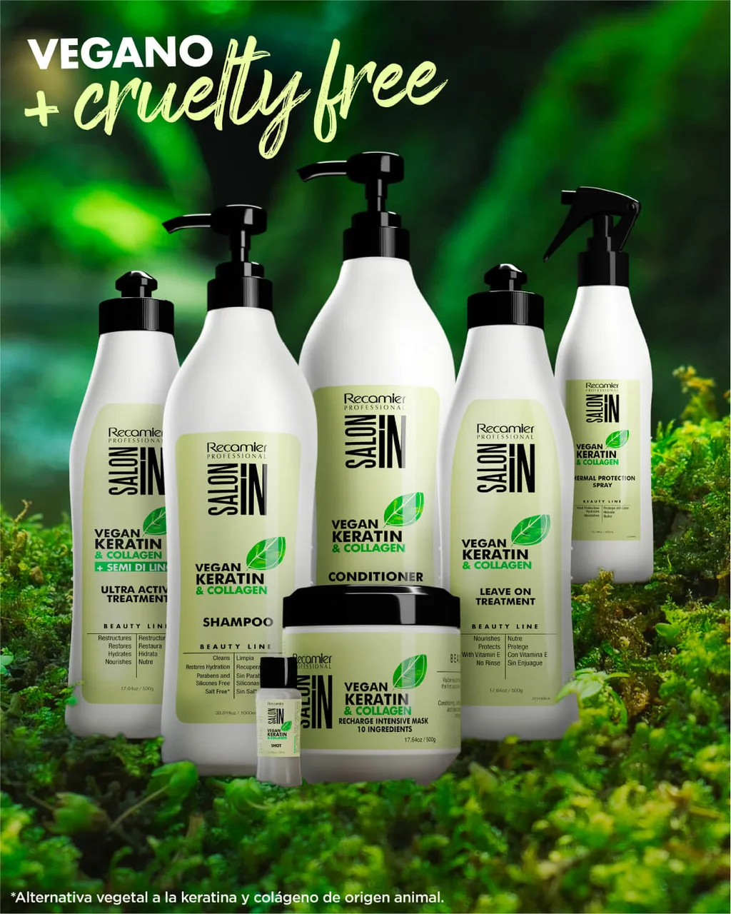 RECAMIER Salon In Acondicionador Vegan Keratin Collagen 1000ml