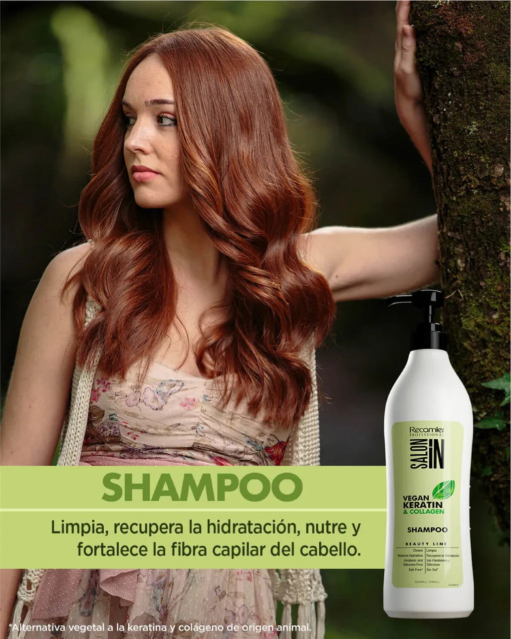 RECAMIER Salon In Shampoo Vegan Keratin Collagen 1000ml