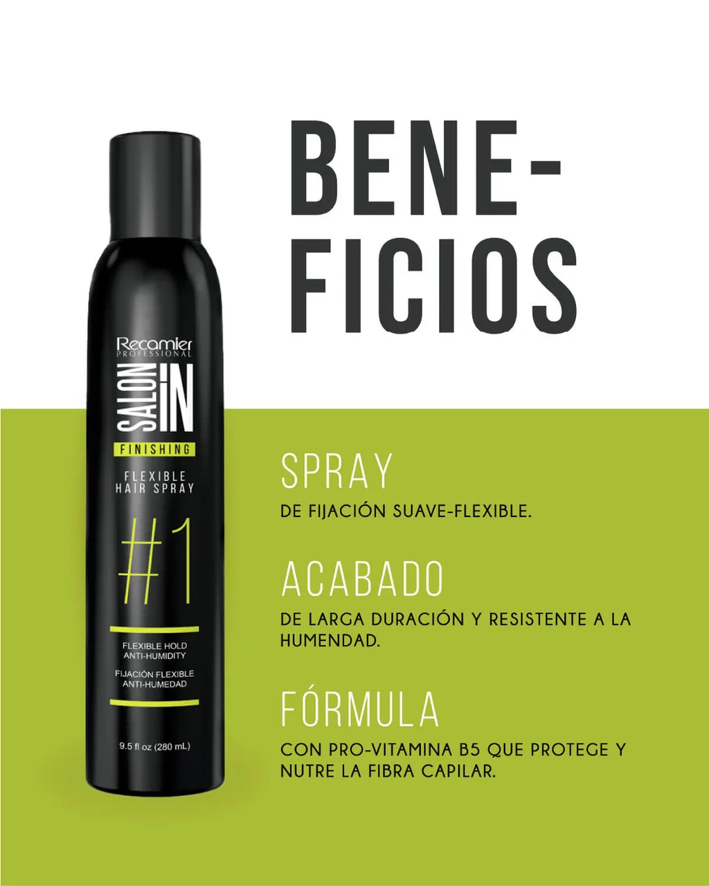 RECAMIER Salon In Spray Flexible Hair 280ml