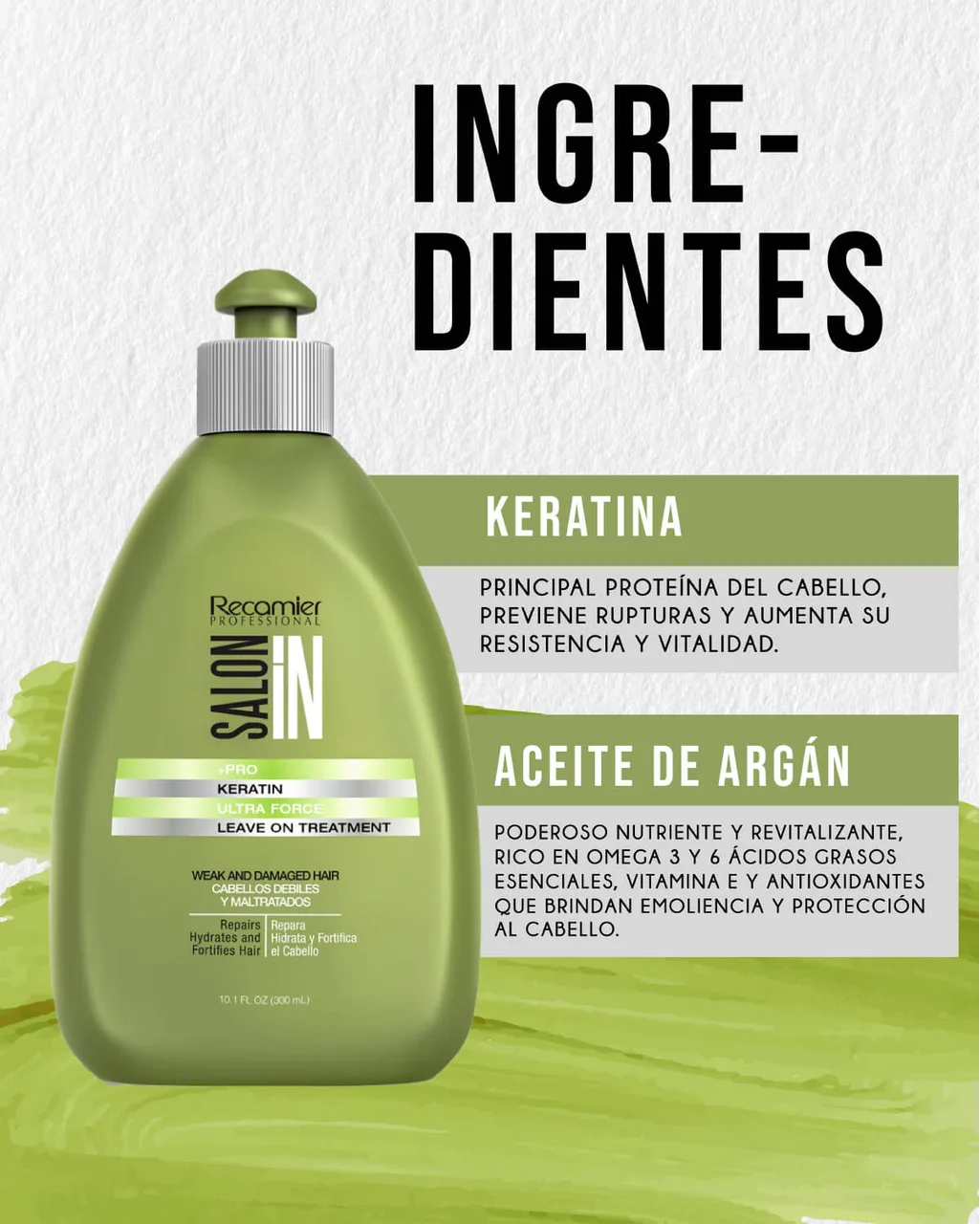 RECAMIER Salon In Tratamiento Sin Enjuague Keratin Ultra Force 300g